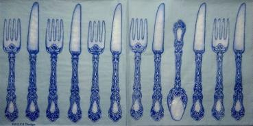 049 Dishes - 3 ply (blue)  - Molca